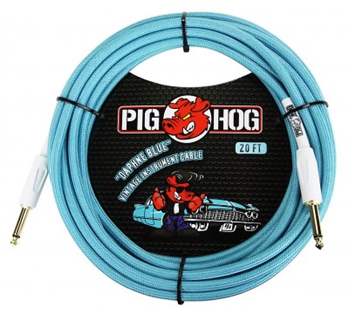 Pig Hog Daphne Blue Instrument Cable 20ft