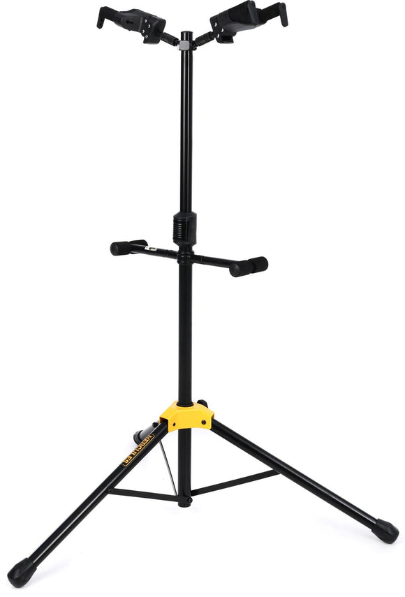 Hercules Stands PLUS Dual Guitar Stand with Auto Grip System and Foldable Yoke