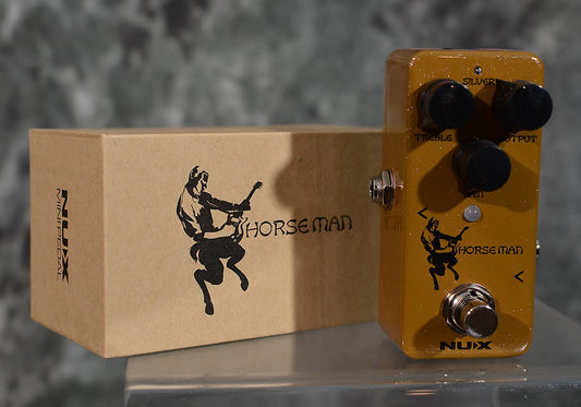 NuX NOD-1 Horseman Transparent Overdrive Pedal Silver & Gold Klone Centaur