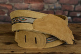 Franklin FSS-H-SW Original Suede Leather Premium Guitar Strap Honey Southwest Style