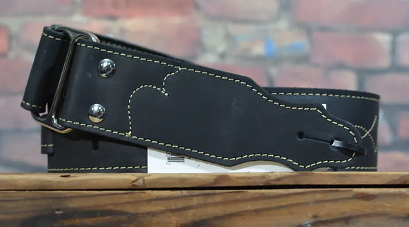 Franklin GSA-BK-NBS Leather & Chrome Guitar Instrument Strap