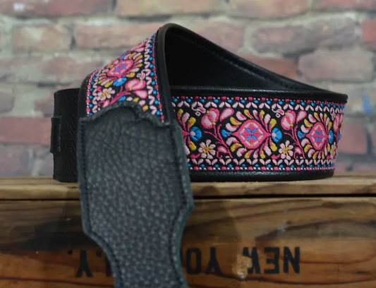 Franklin RFD-P Retro Folk Deluxe Guitar Strap Pink