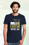 Main Stage Music Microphone Logo Style Shop T-Shirt Navy Blue Size S-XXL