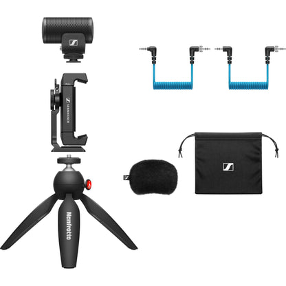 Sennheiser MKE 200 Mobile Kit Directional Microphone w Tripod and Clamp
