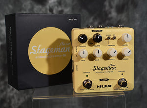 NuX NAP-5 Stageman Floor Deluxe Acoustic Preamp DI Box w Looper Reverb & Chorus