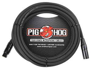Pig Hog XLR M to F Microphone Cable Black 25ft