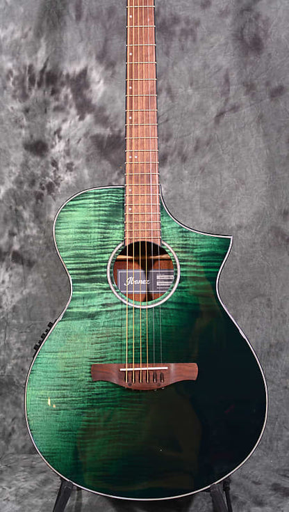 Ibanez AEWC32FM Acoustic Electric Dark Green Sunset Fade